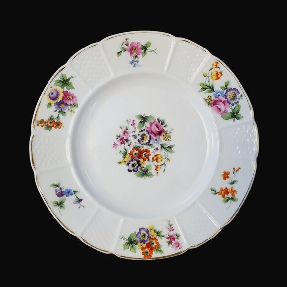 Rosenthal Bavaria “Rosemary” Antique 1923 Floral Plates Set (1 Dinner + 5 Salad) - Picture 1 of 12